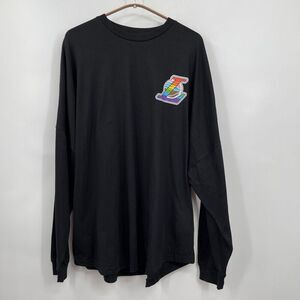 Lakers Black Los Angeles Spirit Jersey Pride Logo Long Sleeve T-Shirt Size XL